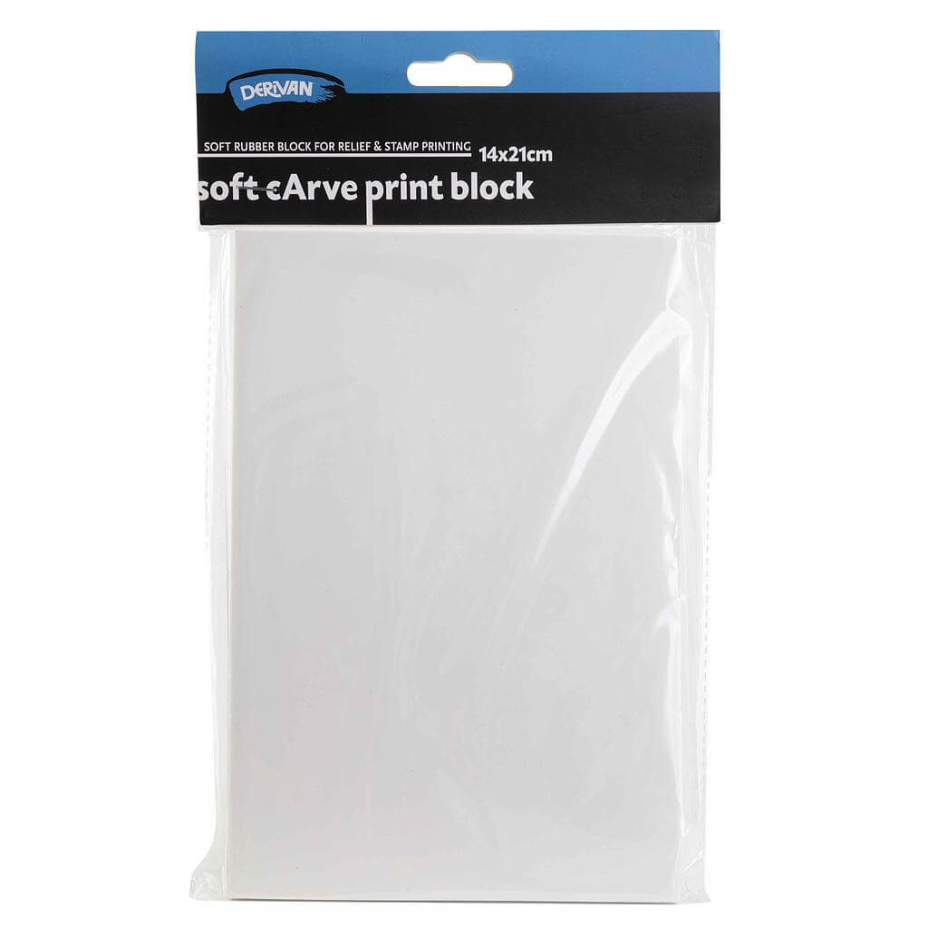 Derivan Soft Carve Print Block White - Art Supplies Australia