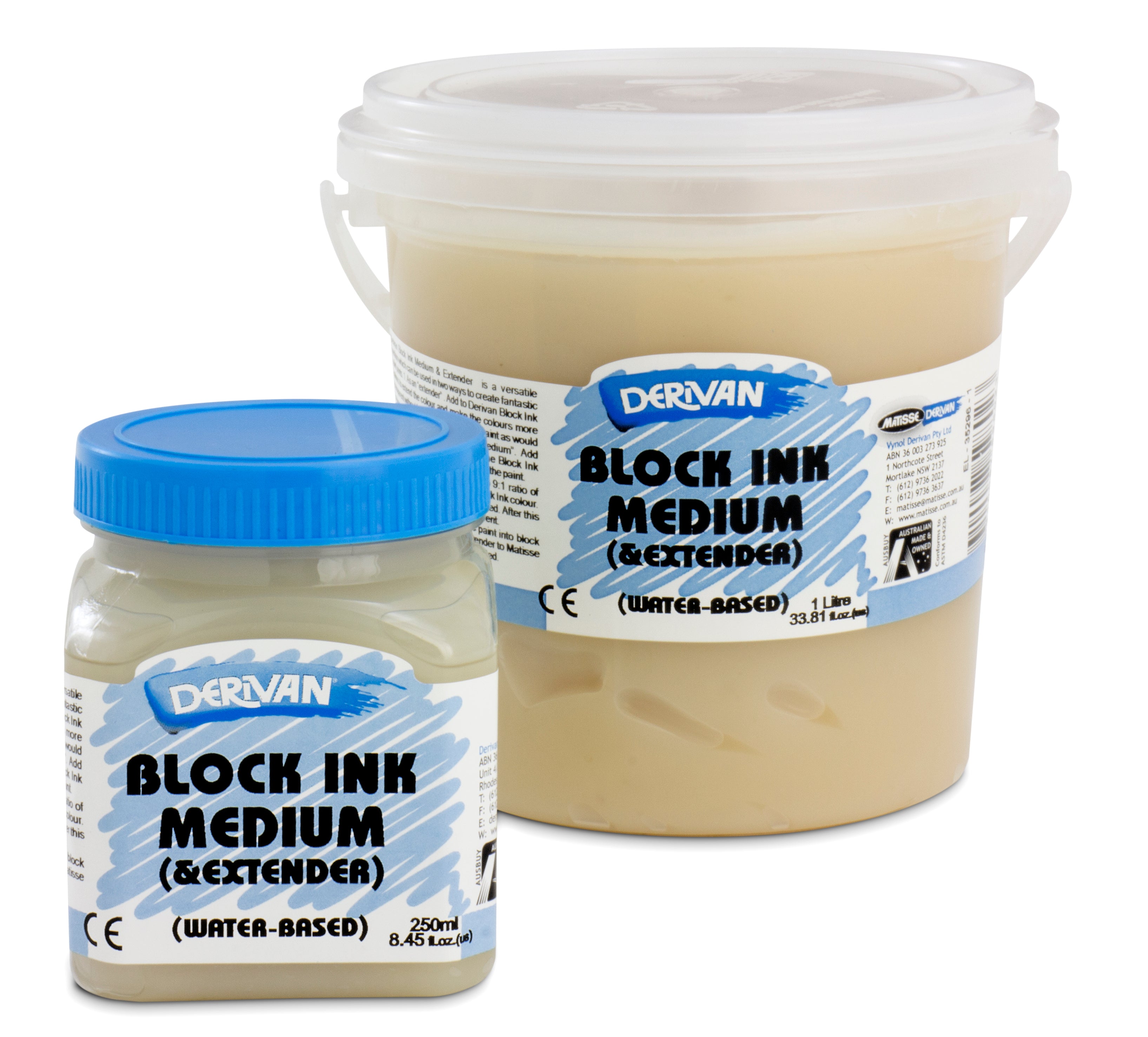 Derivan Block Ink 250ml/1L - Art Supplies Australia