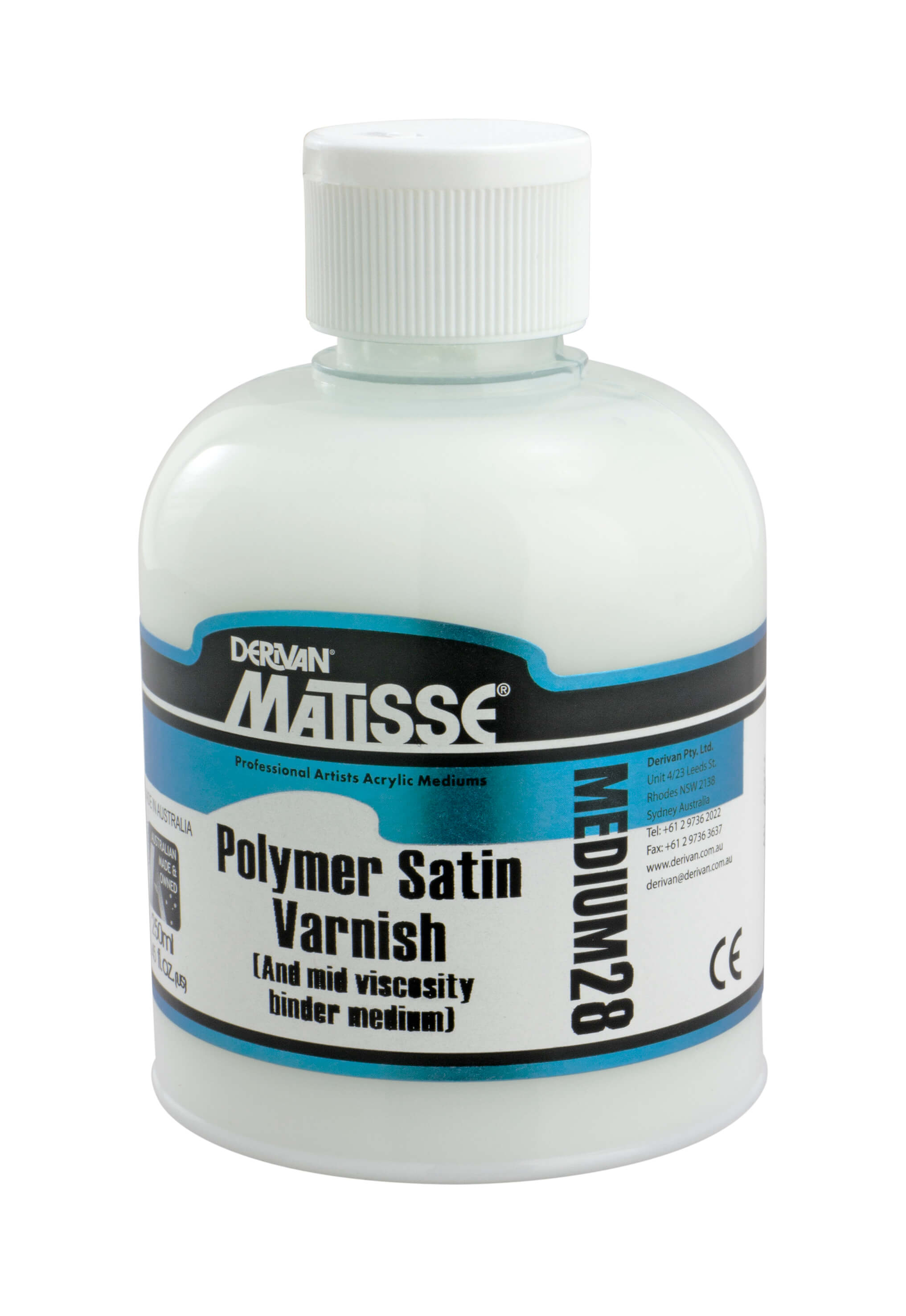 Matisse Acrylic Medium MM28 Polymer Satin Varnish - Art Supplies Australia