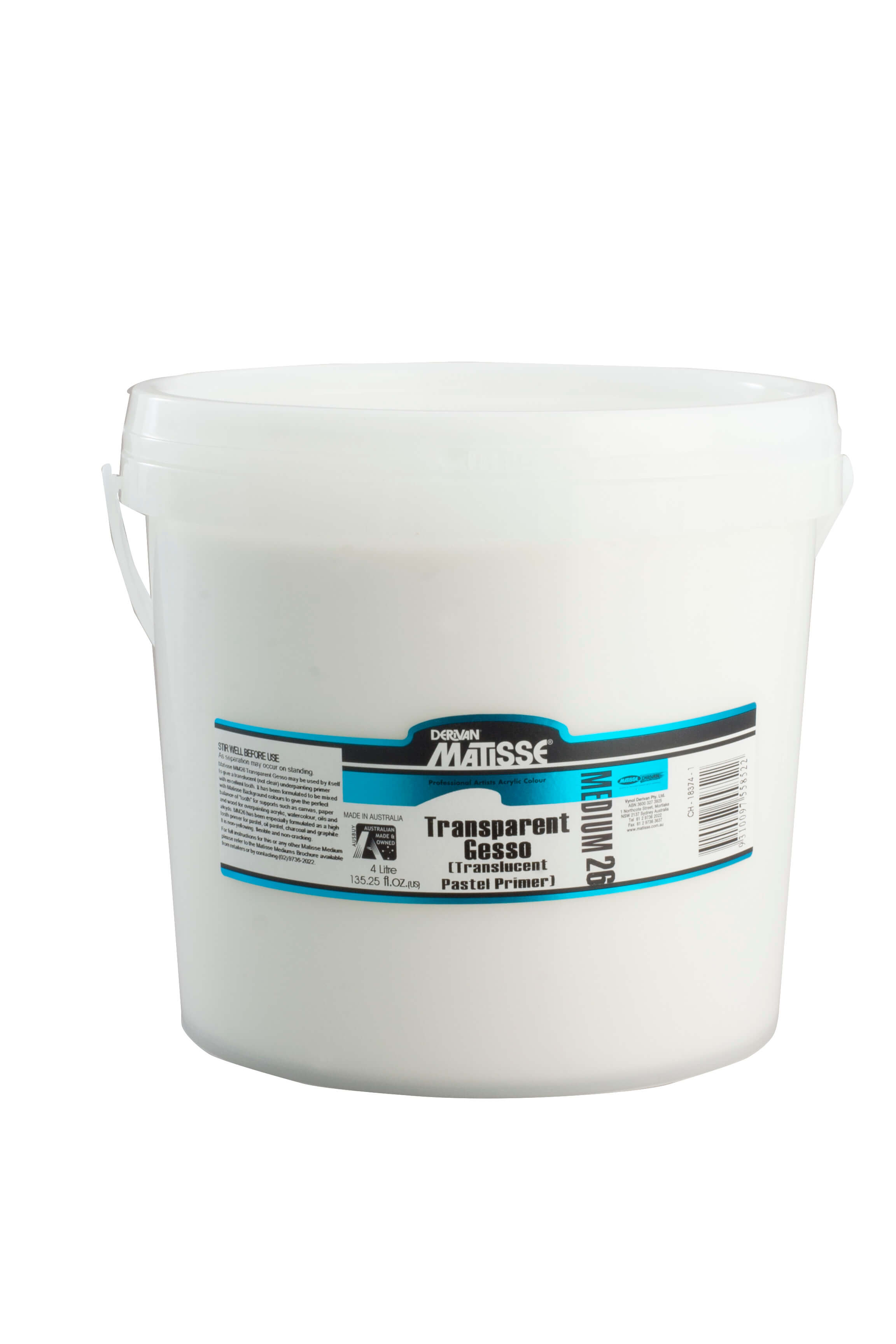 Matisse Acrylic Medium MM26 Transparent Gesso - Art Supplies Australia