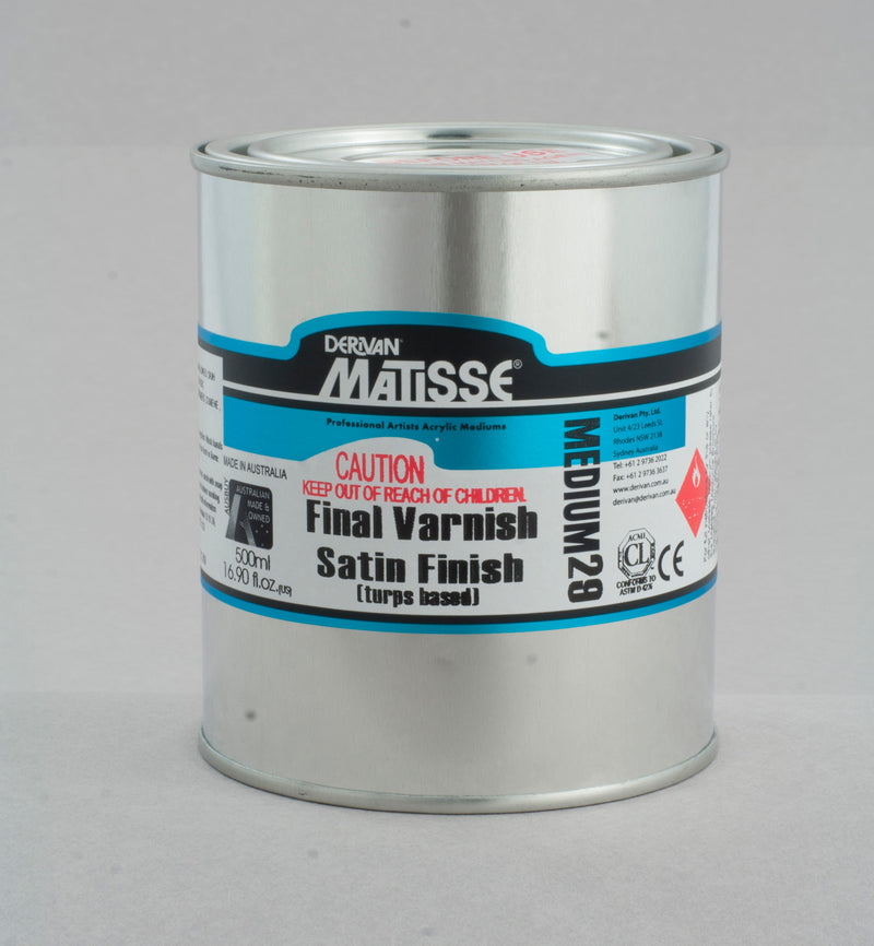 Matisse Acrylic Medium MM29 Satin Turps based Varnish - Art Supplies Australia