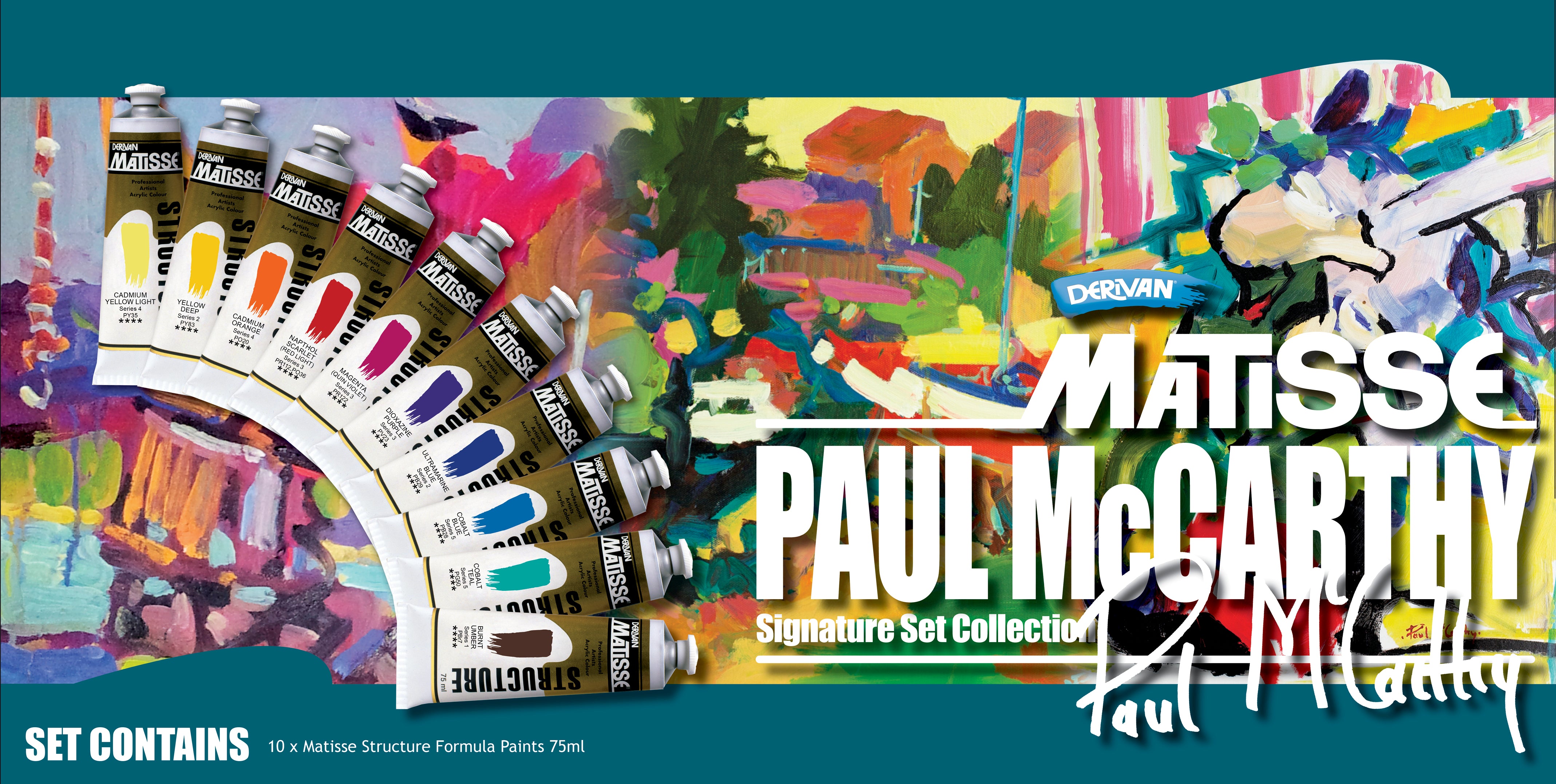 Matisse Structure Signature Set - Paul McCarthy 10x75ml - Art Supplies Australia