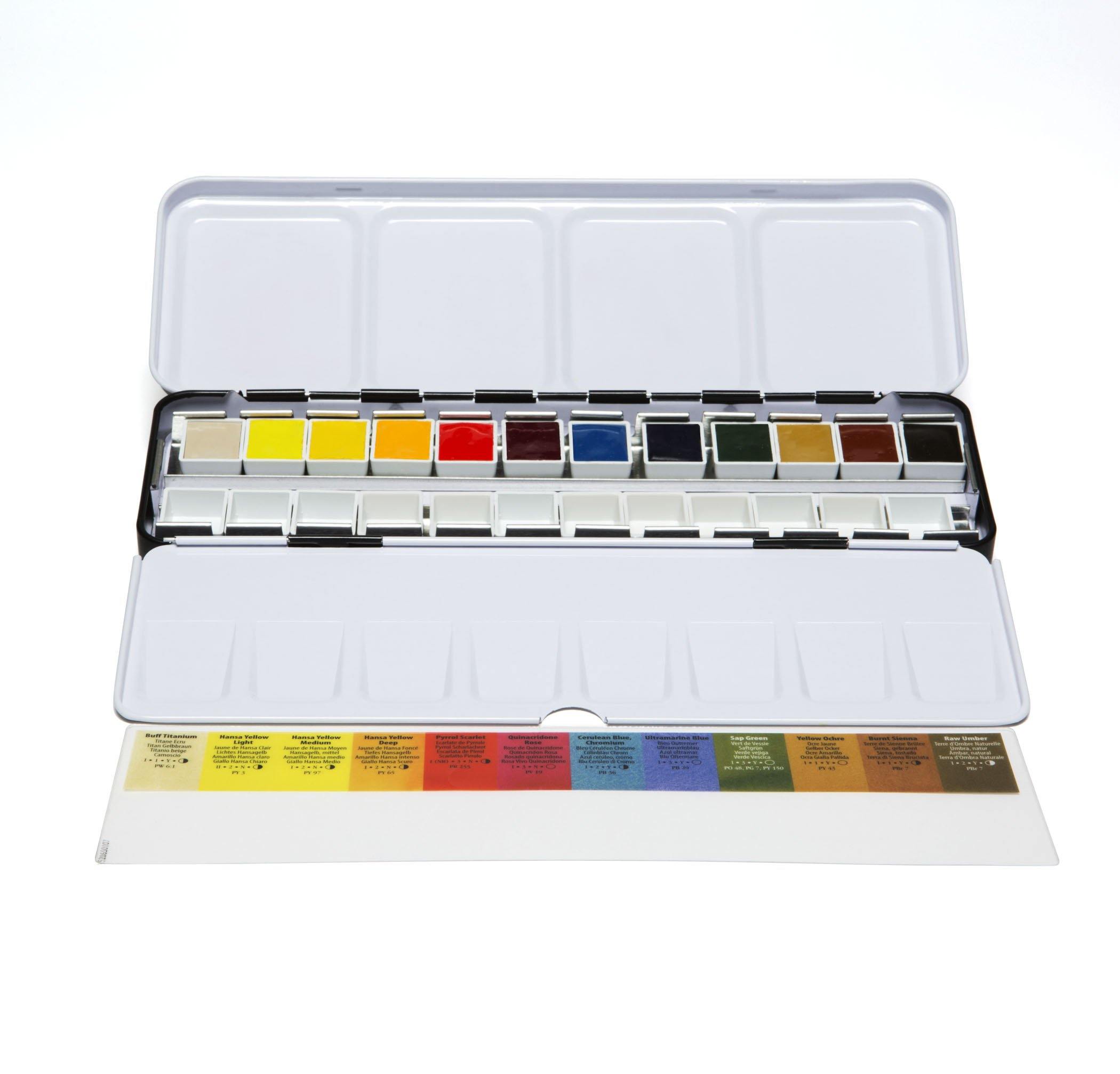 DANIEL SMITH Extra Fine Artist's Hand Poured Watercolour Half Pan Sets with A Box - Art Supplies Australia