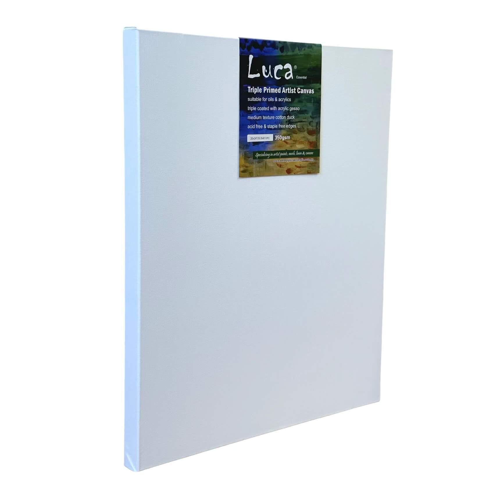Luca Essential Art Stretched Canvas 38mm Thick 7OZ 350gsm - Art Supplies Australia