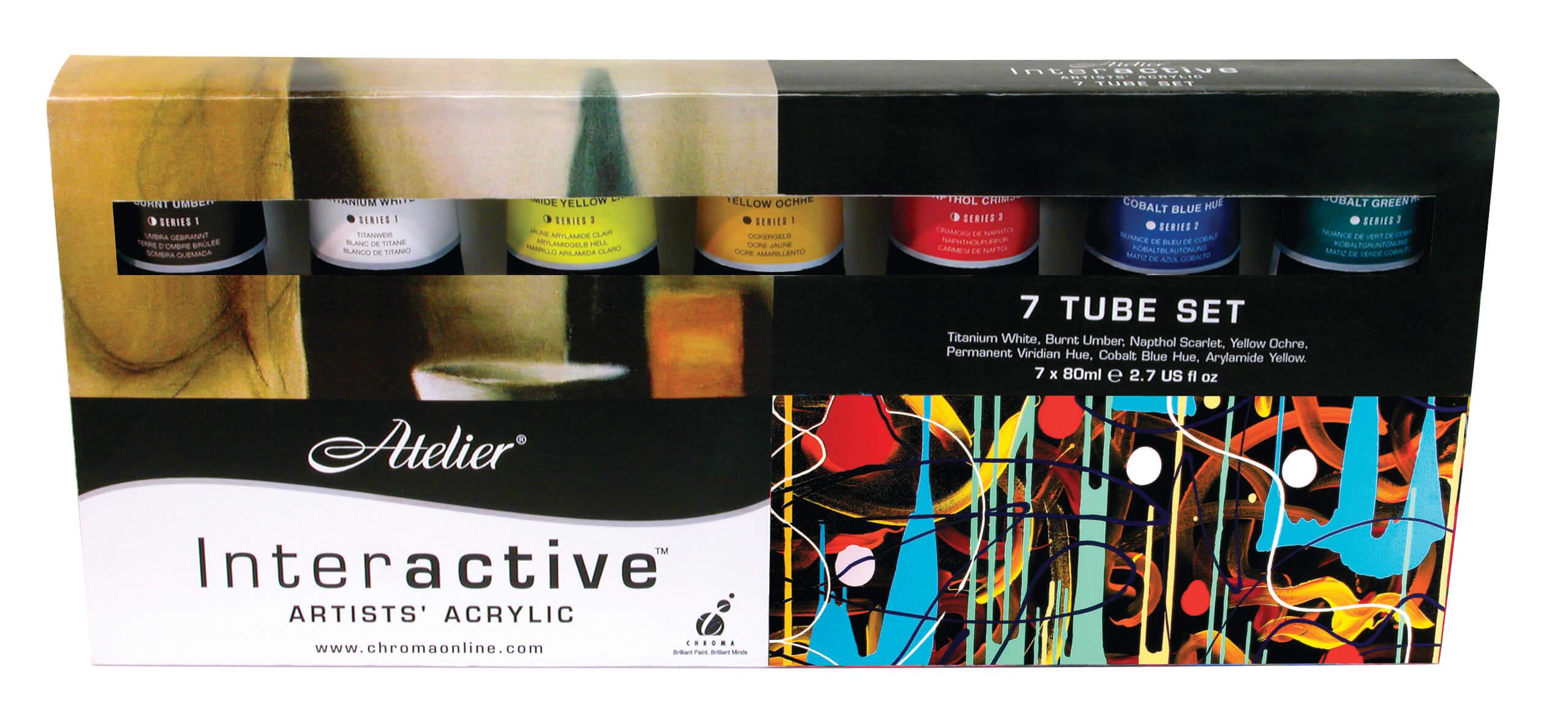 Chroma Atelier Interactive Artists' Acrylics - Set of 7 Pastel