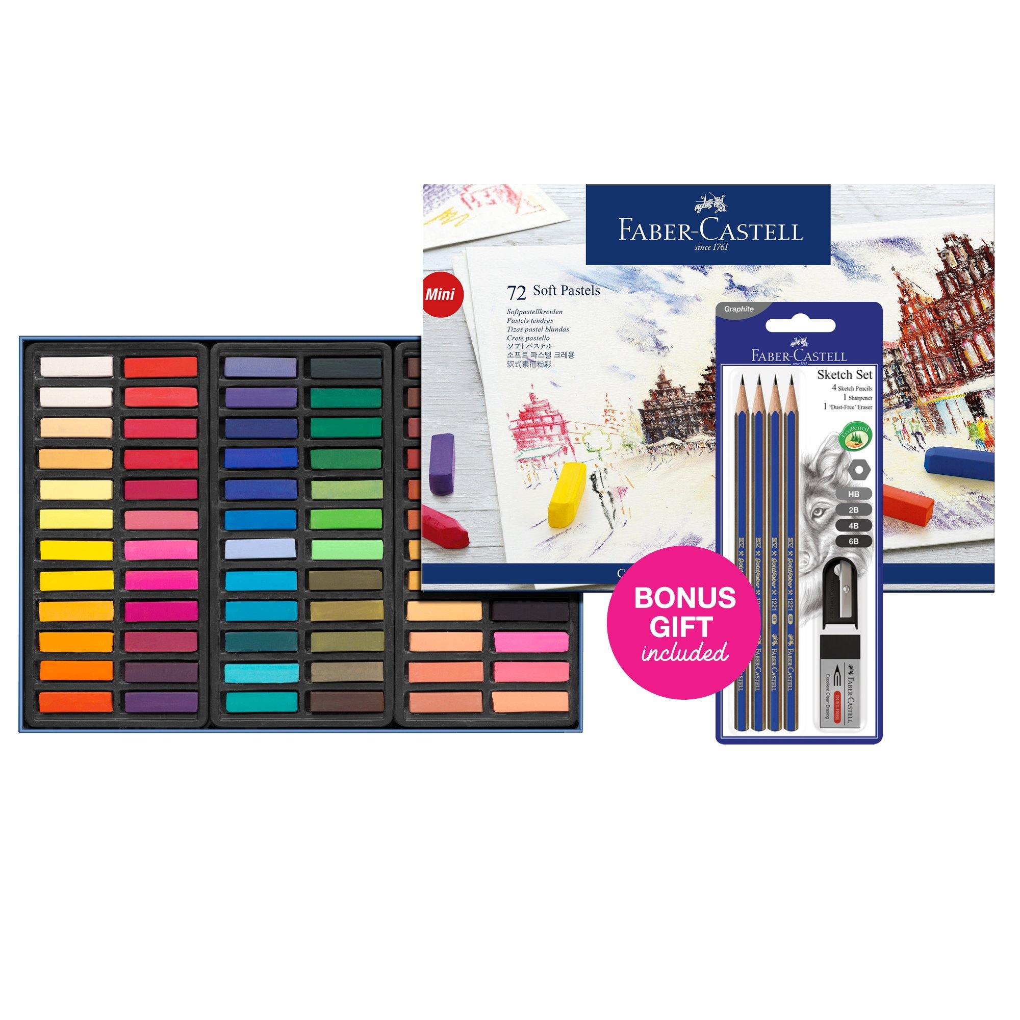 Faber-Castell Creative Studio Soft Pastels Crayons Mini Cardboard Box Set - Art Supplies Australia