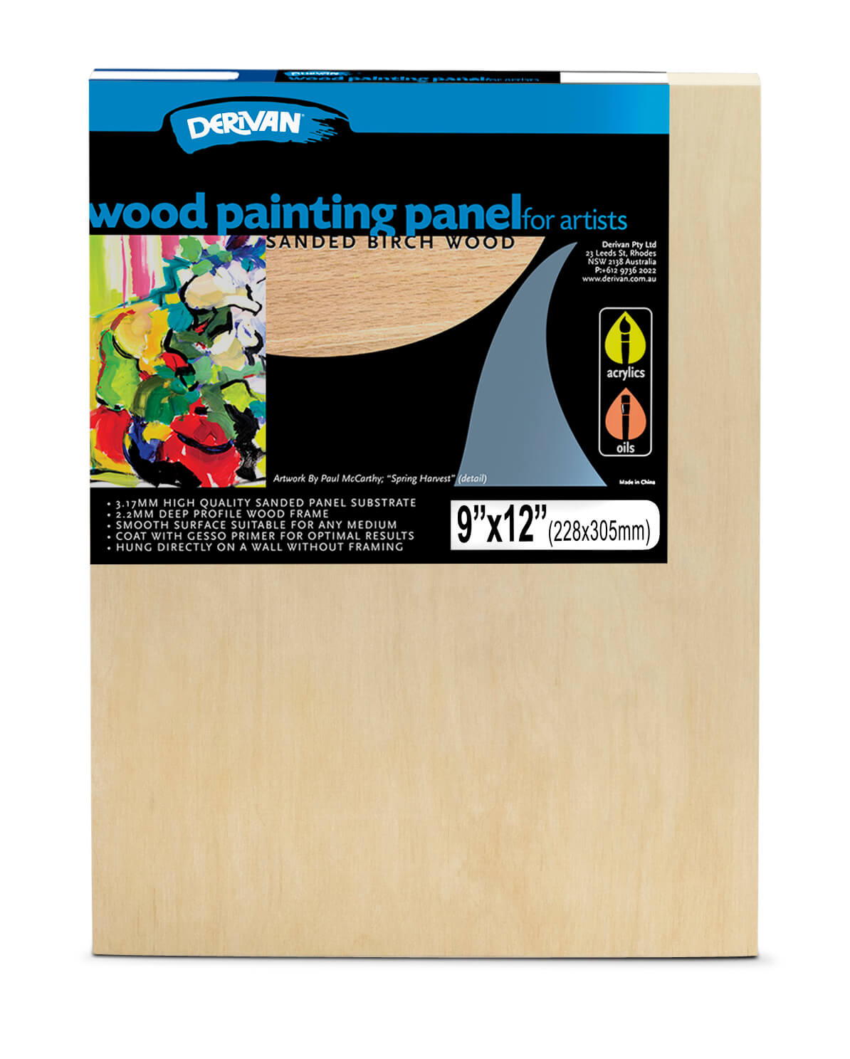 Derivan Premium Artist's Rectangular Wood Painting Panels - Art Supplies Australia