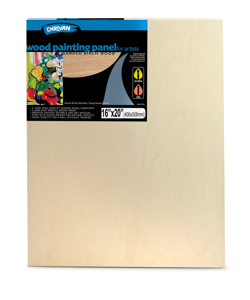 Derivan Premium Artist's Rectangular Wood Painting Panels - Art Supplies Australia