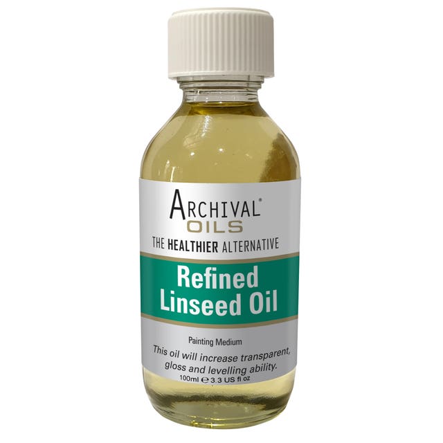 Archival Oils Refined Linseed Oil - Art Supplies Australia