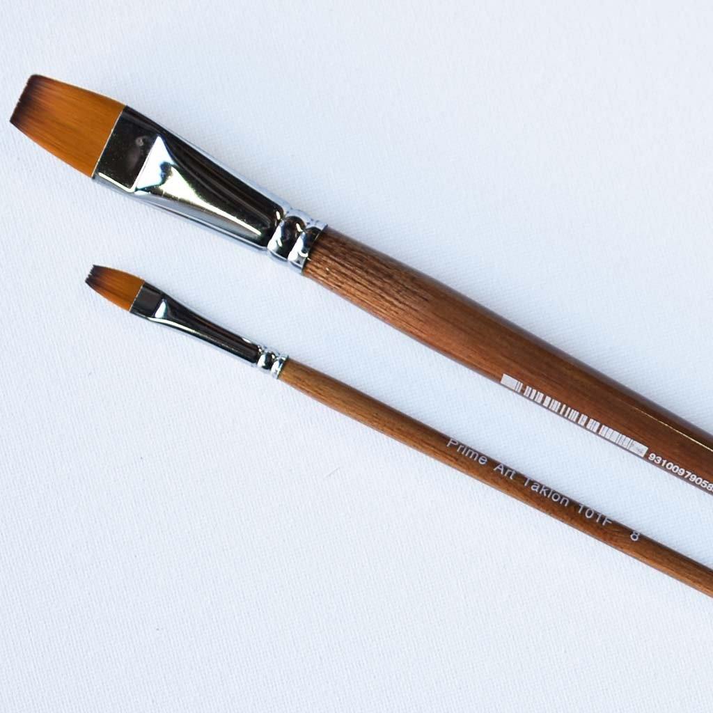 Artworks/PrimeArt 101F Golden Taklon Flat Brush - Art Supplies Australia