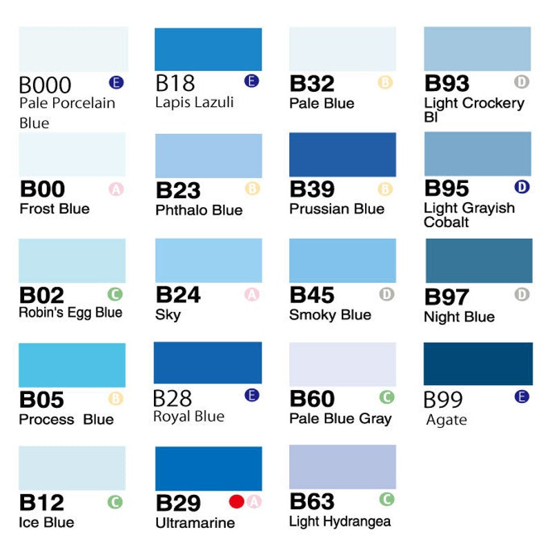 Copic Ciao Markers Blue - Art Supplies Australia