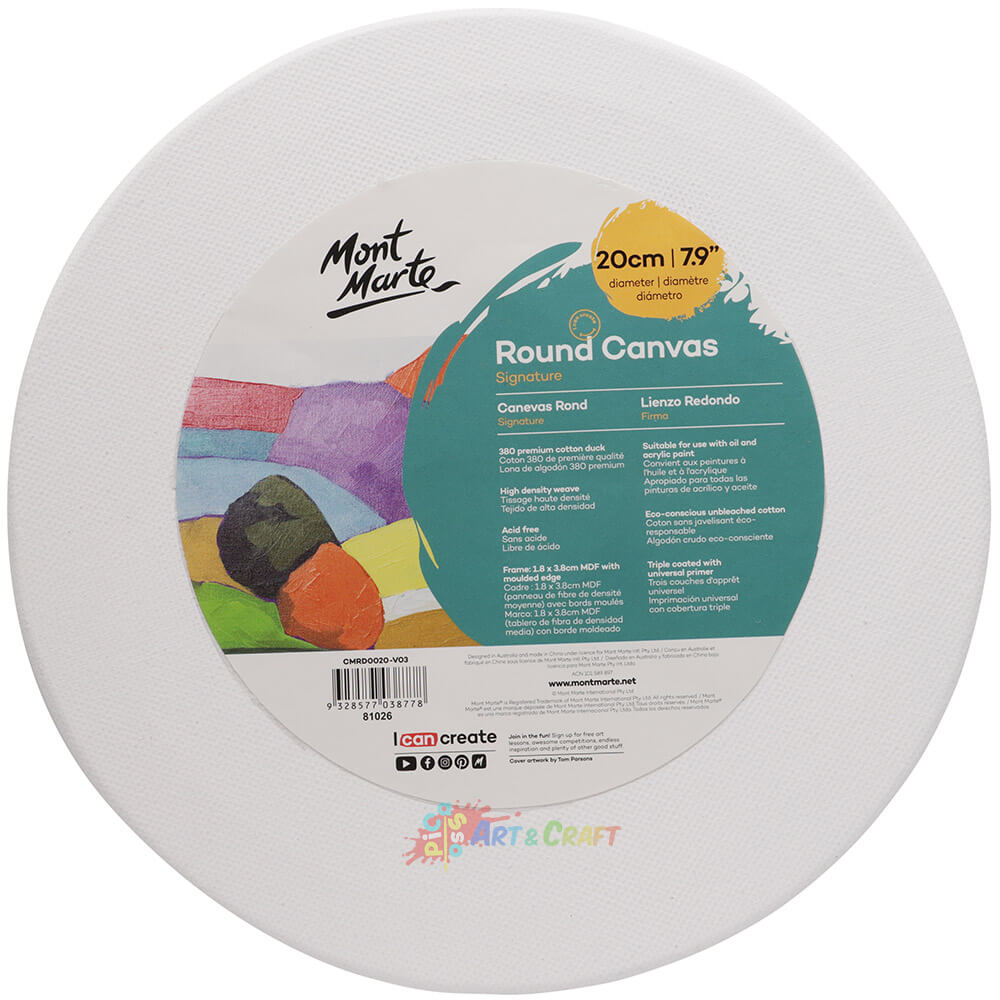 Mont Marte Round Canvas - Art Supplies Australia