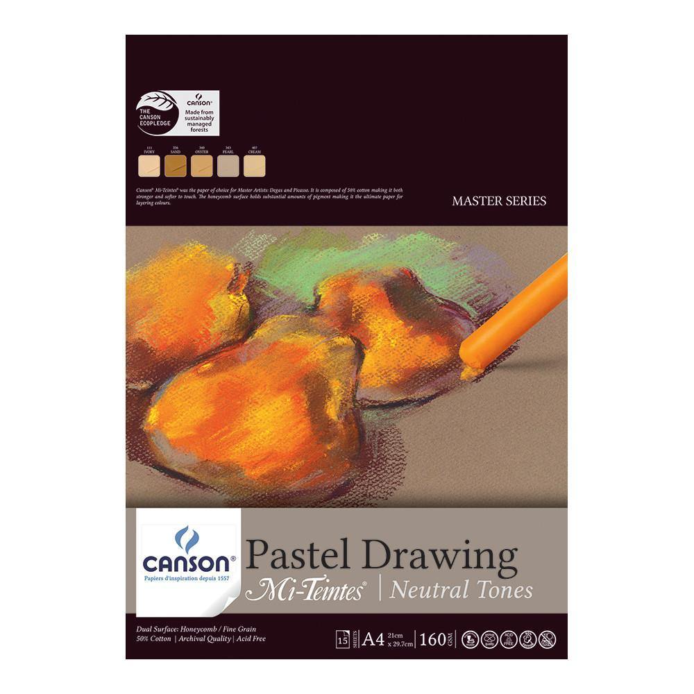 Canson Mi-Teintes Pastel Drawing Paper Pads 160gsm 15 Sheets - Art Supplies Australia