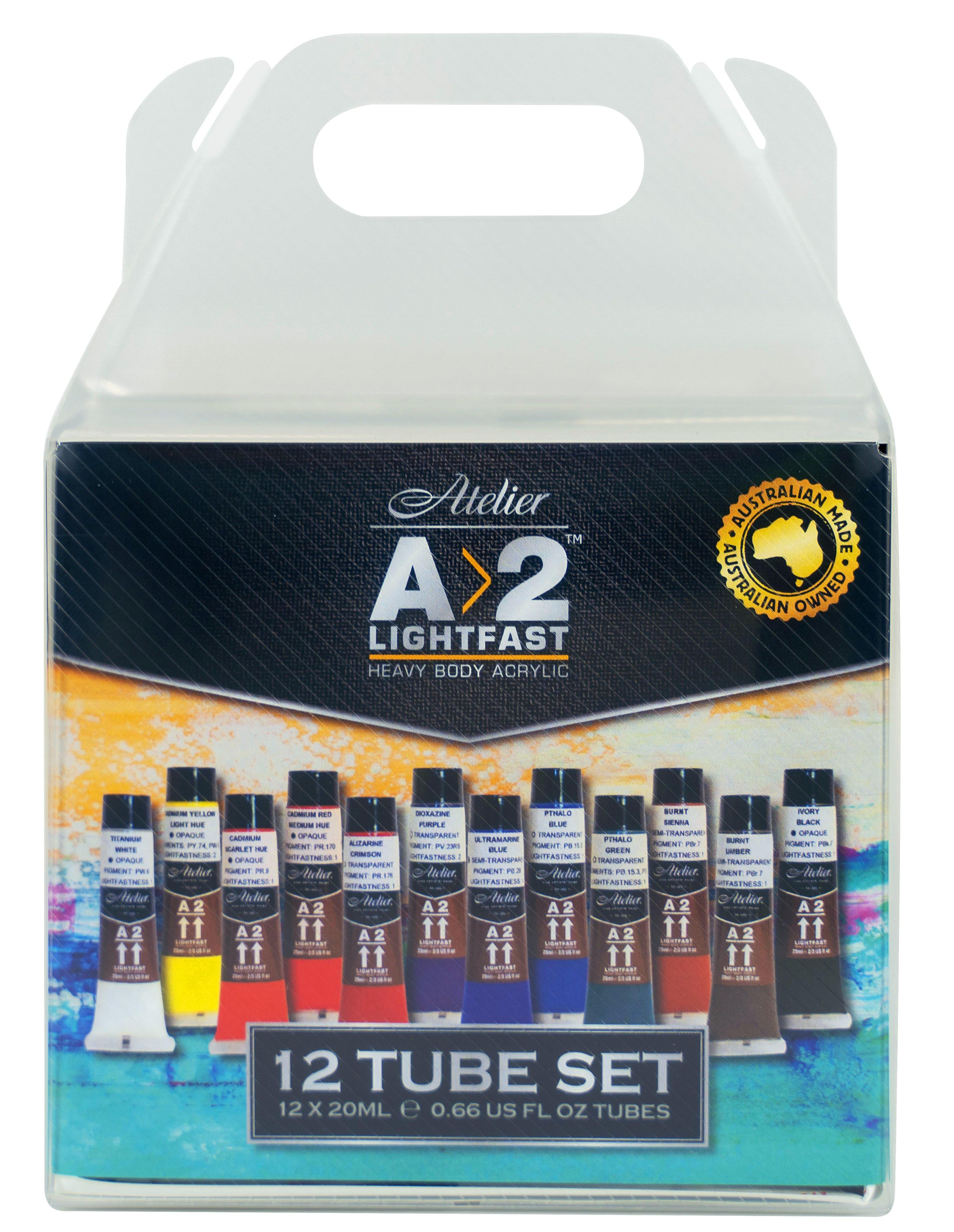Atelier A>2 Lightfast Heavy Body Acrylic Paint Sets - Art Supplies Australia