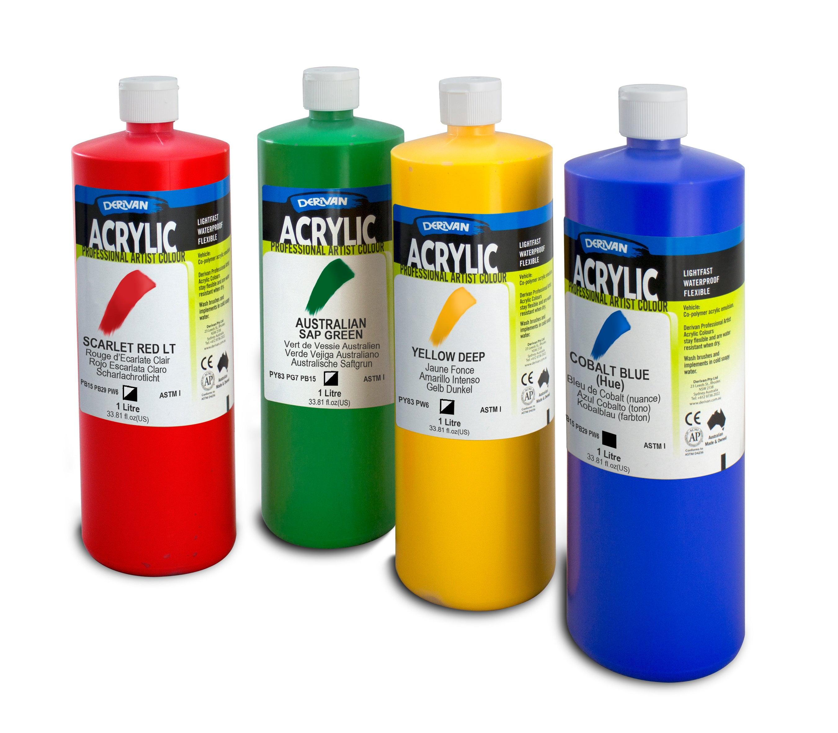 Derivan Artist's Acrylic Paint - 1L - Art Supplies Australia
