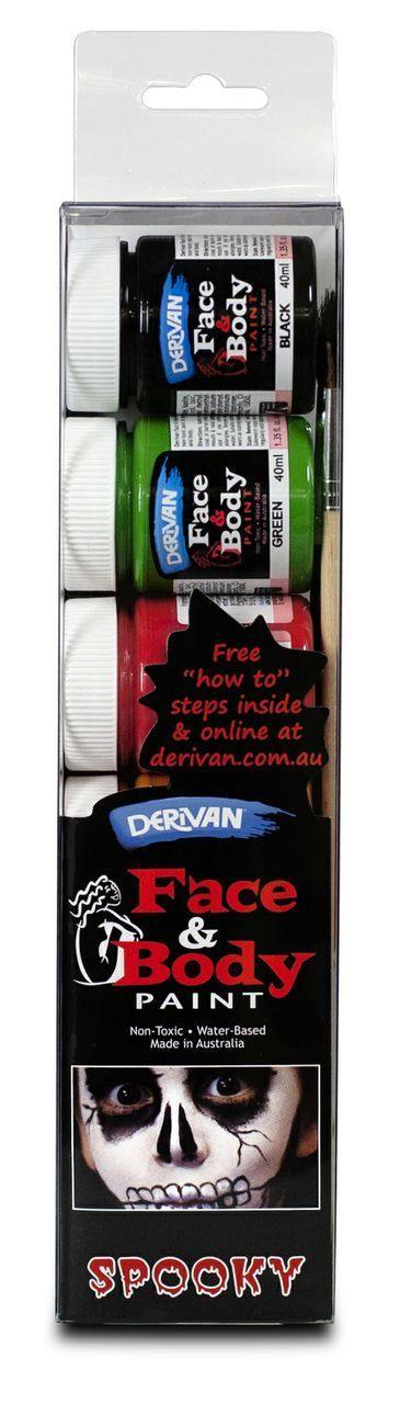Derivan Face & Body Paint Themed Sets & Tool Box Kit - Art Supplies Australia