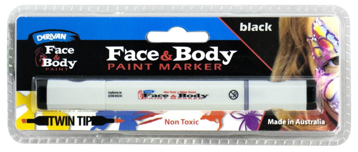 Derivan Face & Body Paint Markers & Wipes - Art Supplies Australia