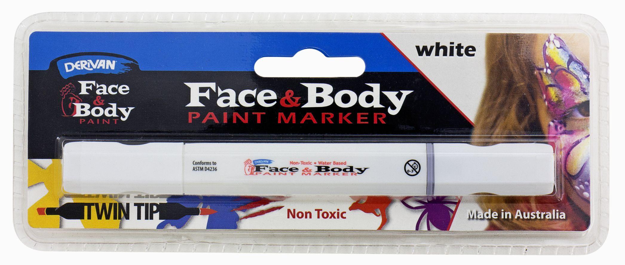 Derivan Face & Body Paint Markers & Wipes - Art Supplies Australia