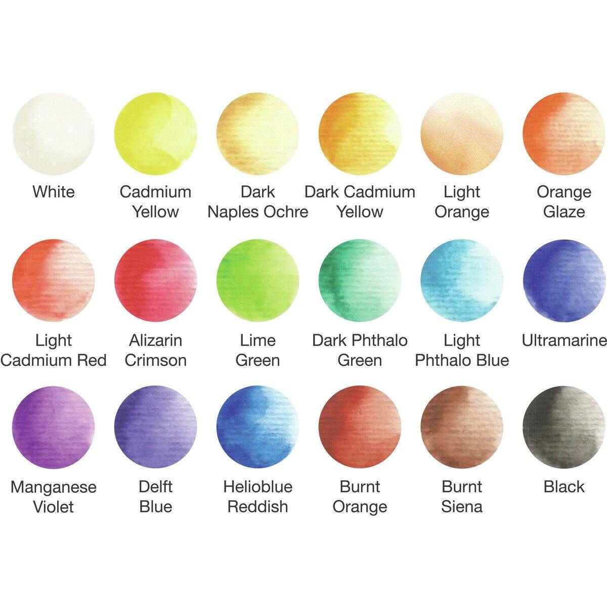 Faber-Castell 18 Watercolour Pans + Paint Brush - Art Supplies Australia
