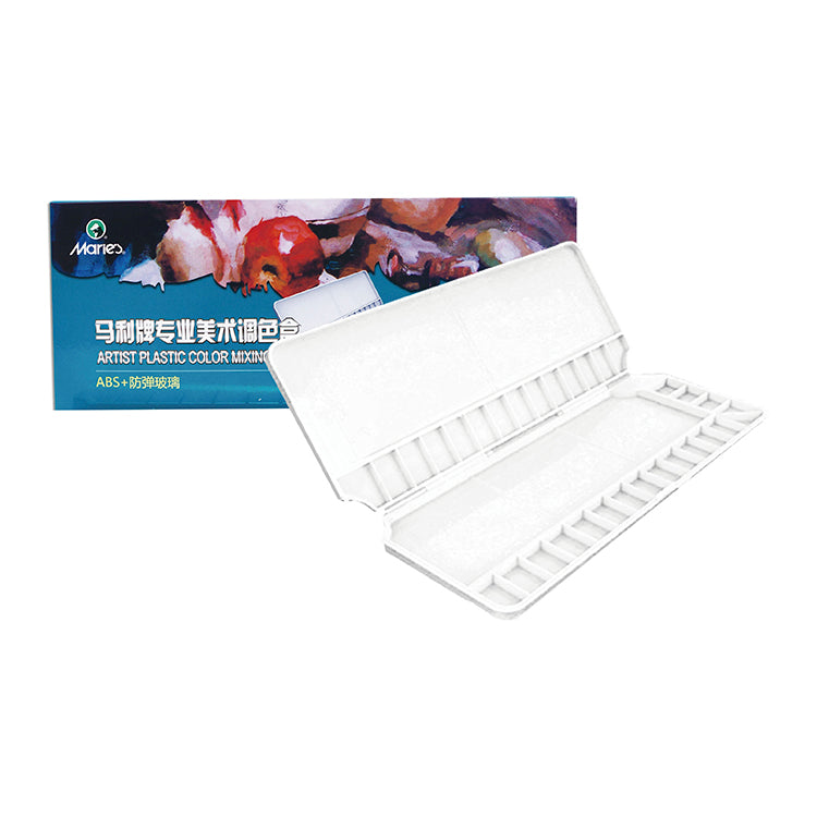 Marie's Artist Plastic Rectangular Colour Mixing Box (32 Wells + 5 Mixing Areas) - Art Supplies Australia