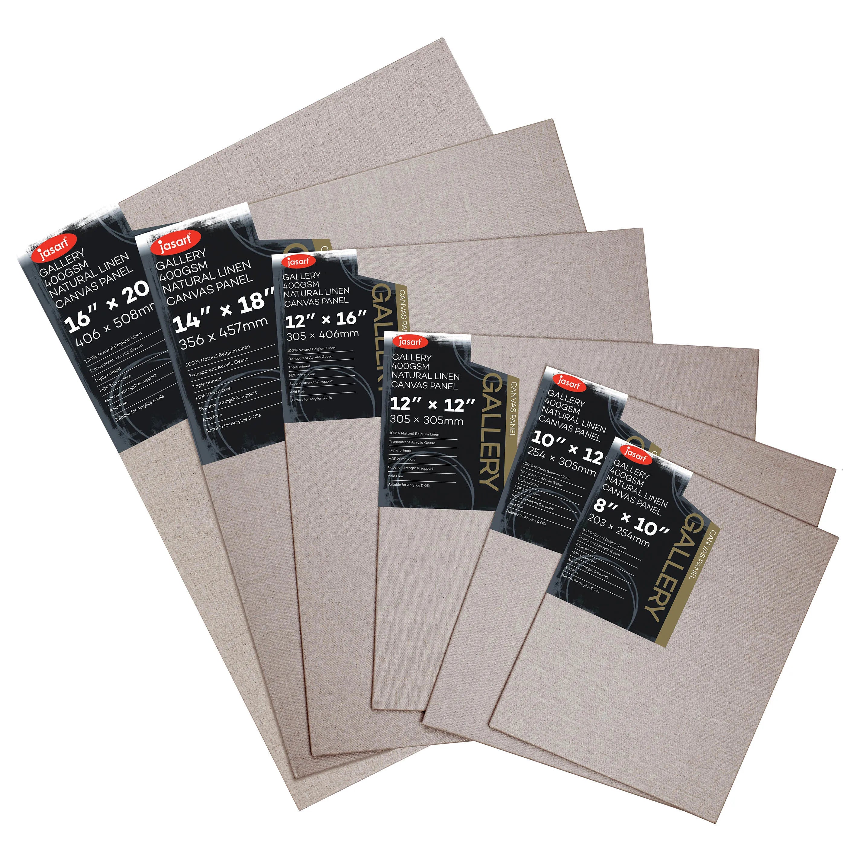 Jasart Gallery Linen Canvas Boards - Art Supplies Australia
