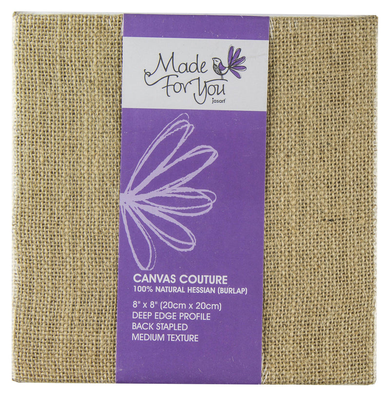 Jasart Made For You Stretched Hessian(Coarse Linen) Unprimed Craft Canvas - Art Supplies Australia