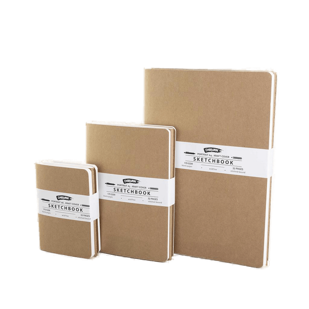 Derivan Eco Sketchbook Kraft Cover 170GSM - Art Supplies Australia