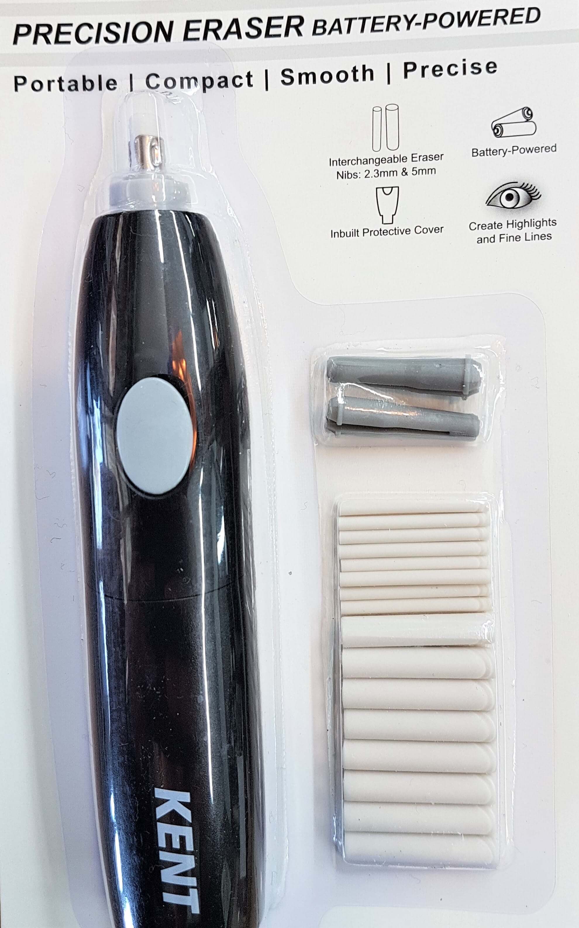 Kent Precision Battery Operated Eraser / Refills - Art Supplies Australia