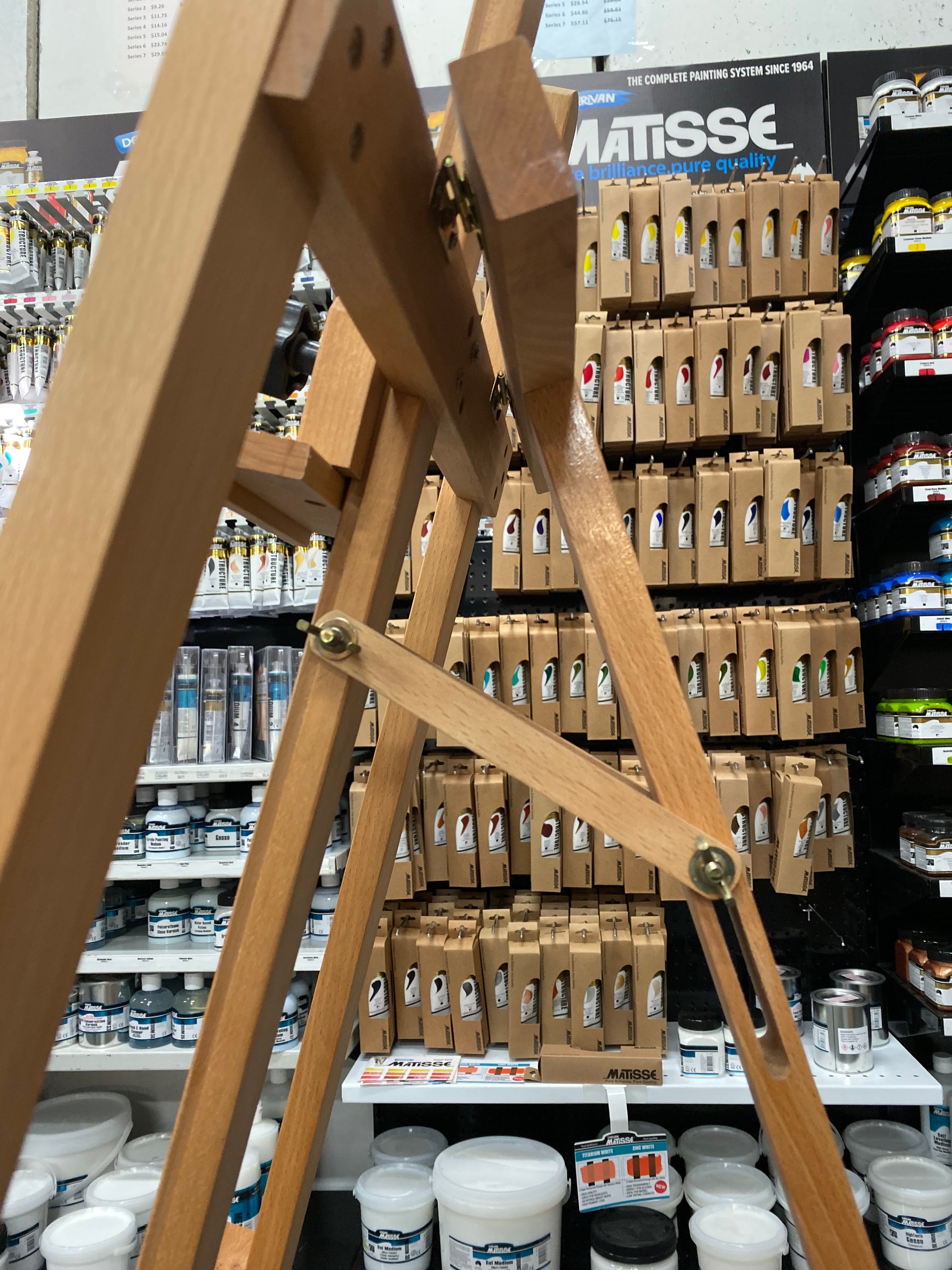 Luca French Rear-Support Easel for Art Studios & Commercial Display - Art Supplies Australia
