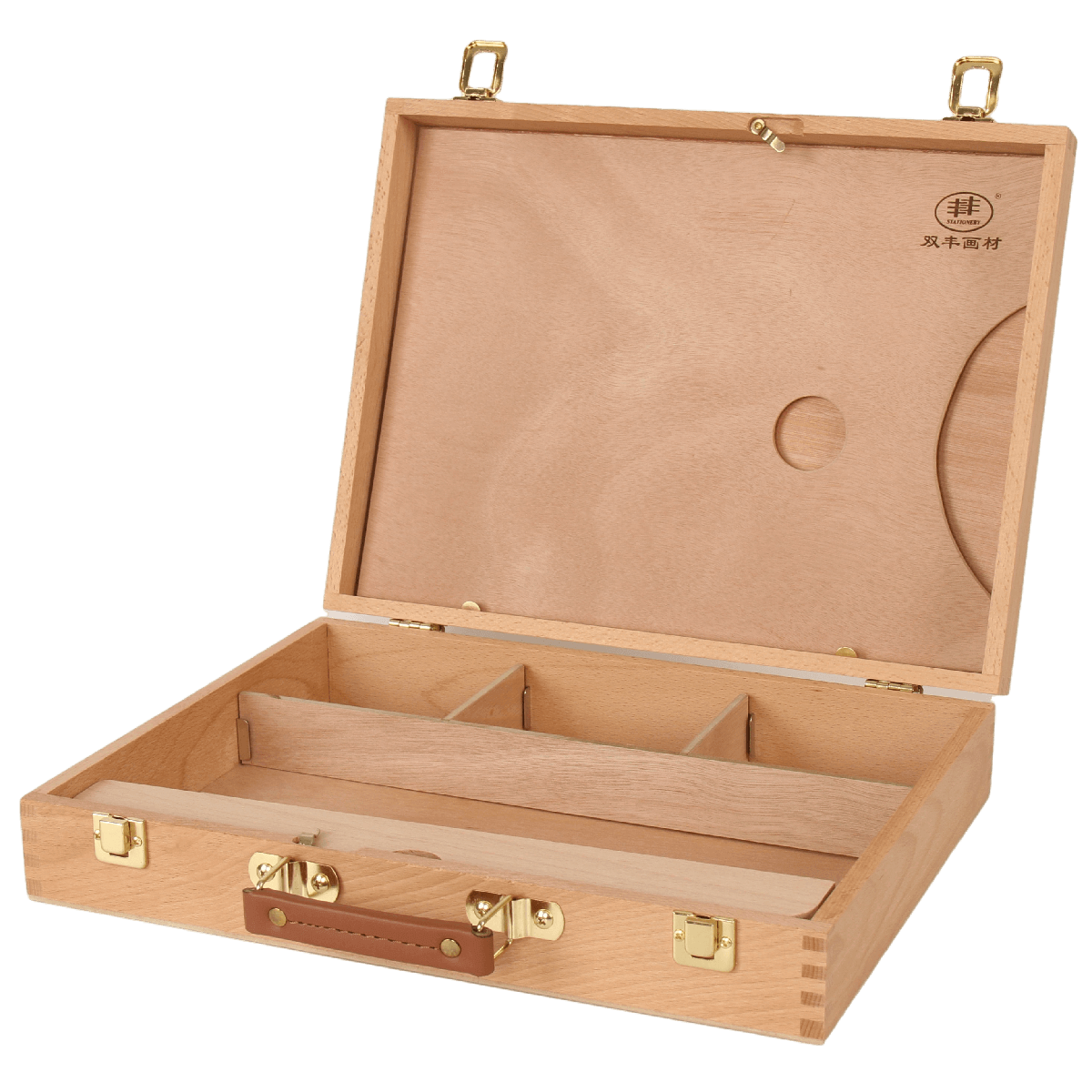 Premium Beech Wood Art Storage Box-portable Organizer for Paints