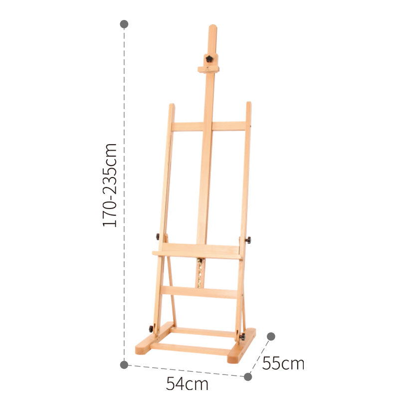Luca H-frame Artist Easel and Display Easel beechwood, premium quality LW02B - Art Supplies Australia