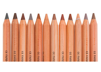 LYRA Farb-Riesen Color Giants Skin Tone Colour Pencil Set of 12 - Art Supplies Australia