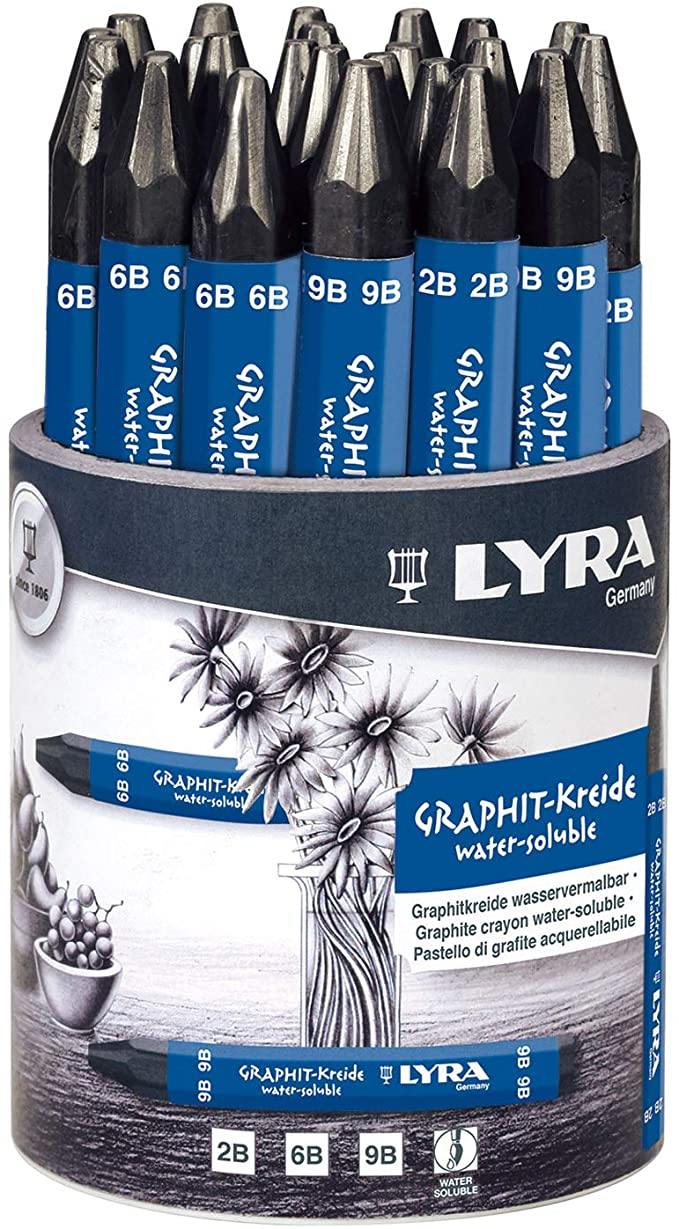 Lyra Graphite Crayon Stick Individuals and Sets - Art Supplies Australia