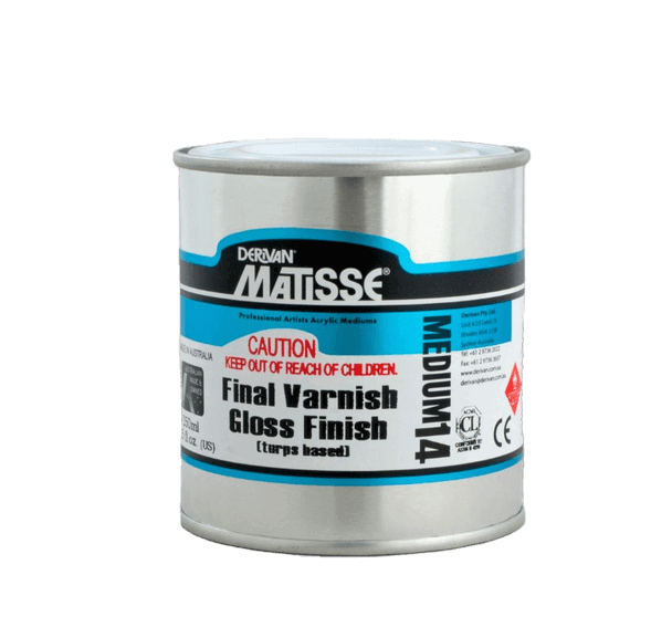 Matisse Acrylic Medium MM14 Final Varnish Gloss Finish (turps-based) - Art Supplies Australia