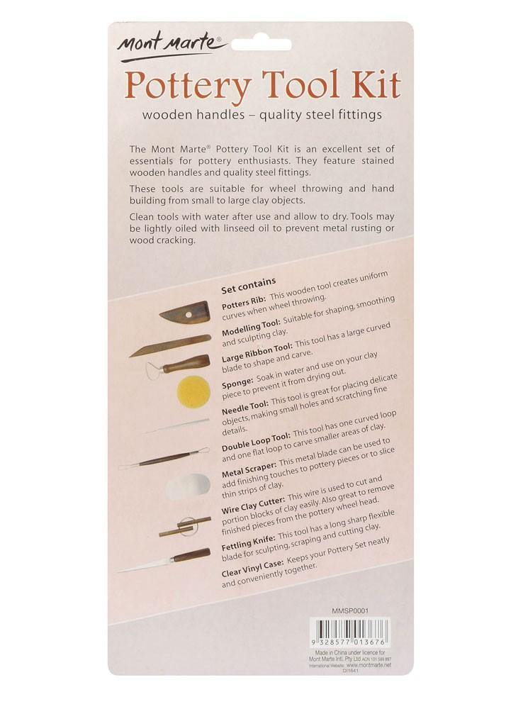 Mont Marte Pottery Tool Kit 10pc - Art Supplies Australia