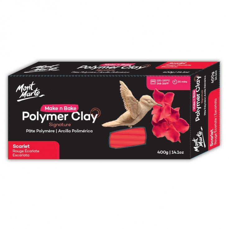 Mont Marte Make N Bake Polymer Clay 400g Block - Art Supplies Australia