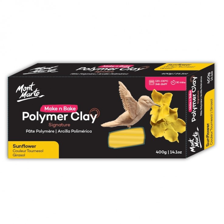 Mont Marte Make N Bake Polymer Clay 400g Block - Art Supplies Australia