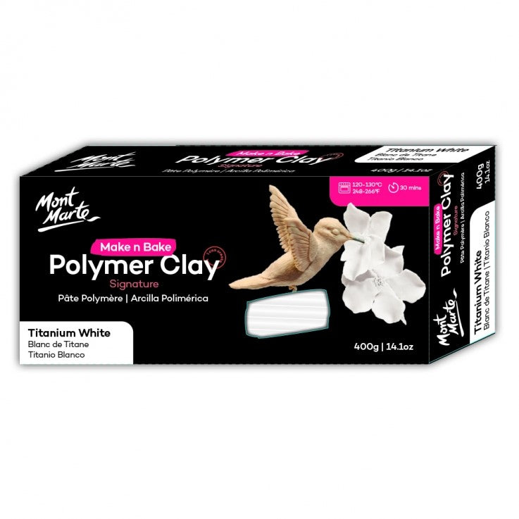 Mont Marte Make N Bake Polymer Clay 400g Block - Art Supplies Australia