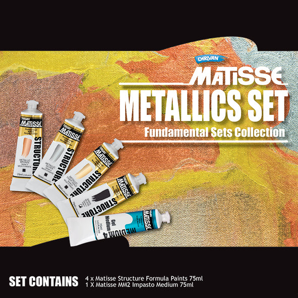 Matisse Structure Metallics Set 5x75ml - Art Supplies Australia