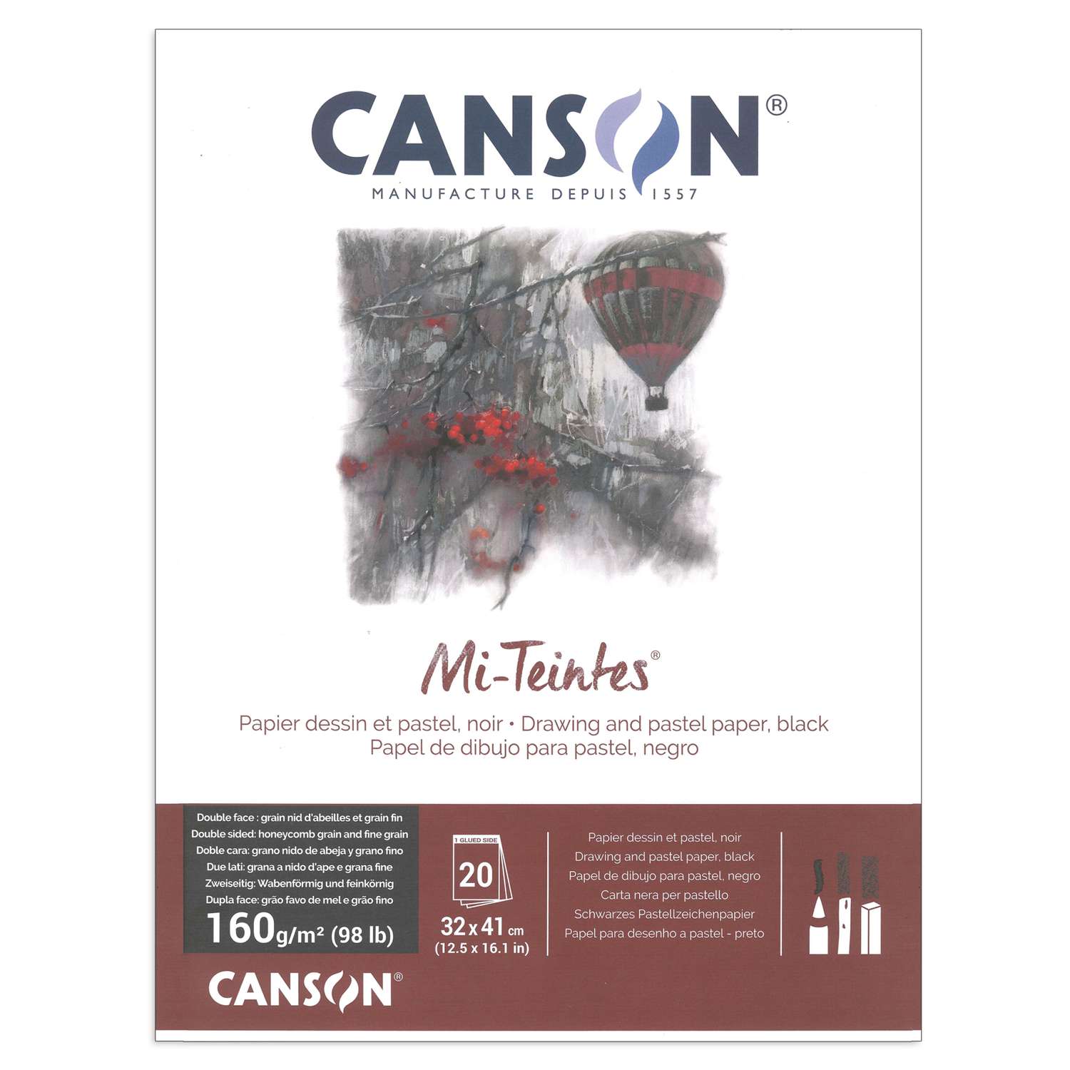Canson Mi-Teintes Paper Pads 160gsm 20 Sheets - Art Supplies Australia