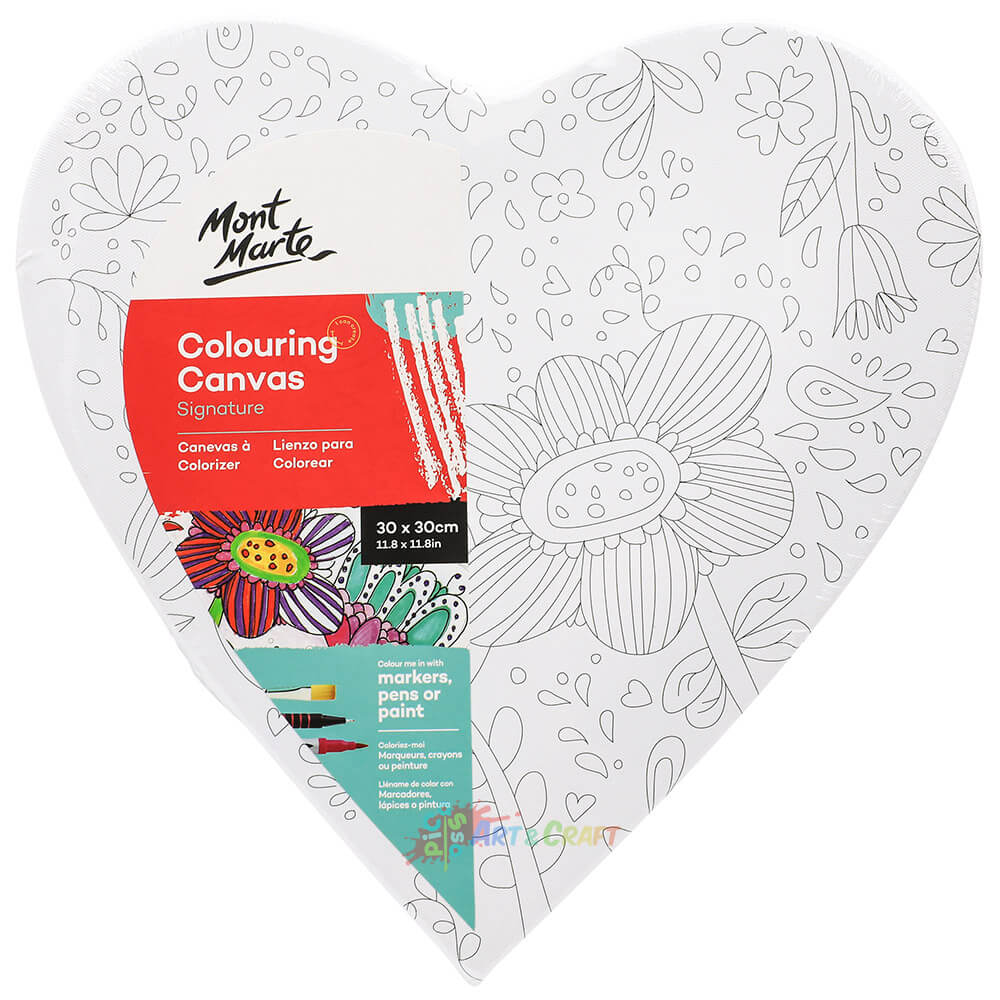 Mont Marte Colouring Canvas 30cm asstd - Art Supplies Australia