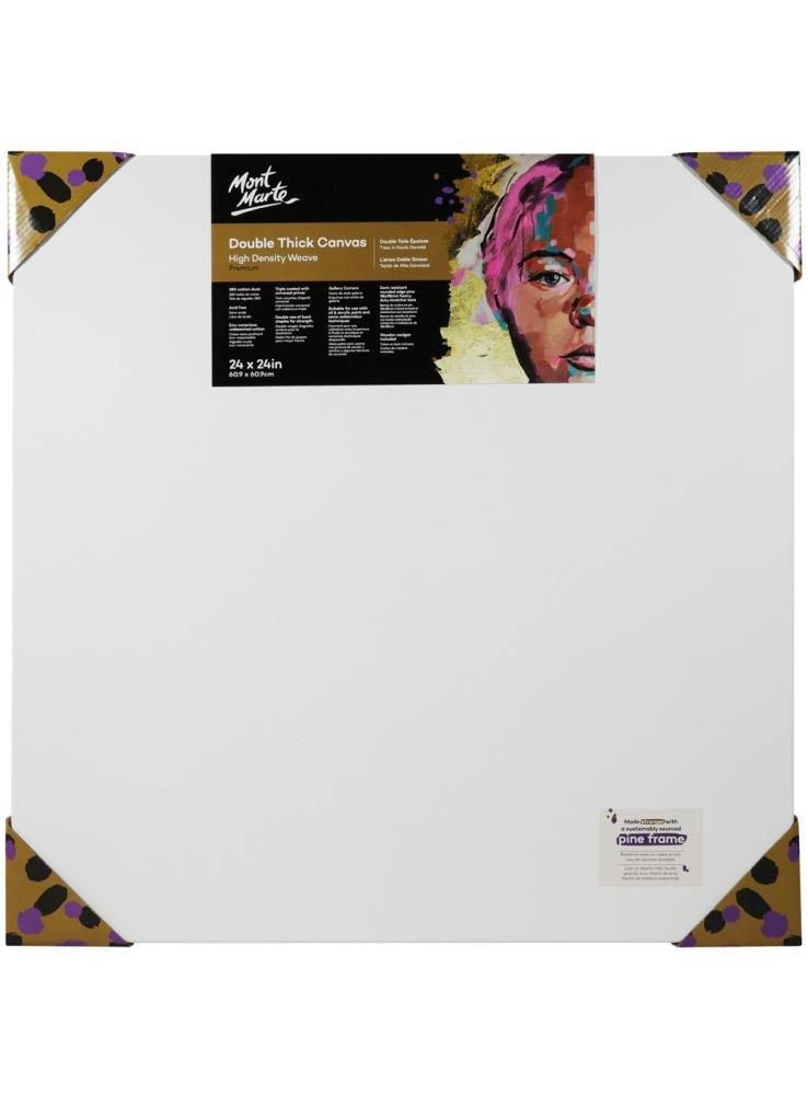 Mont Marte Professional Artist Stretched Canvas - 1.5 inch (38mm) Thick Stretchers 8Oz - Art Supplies Australia