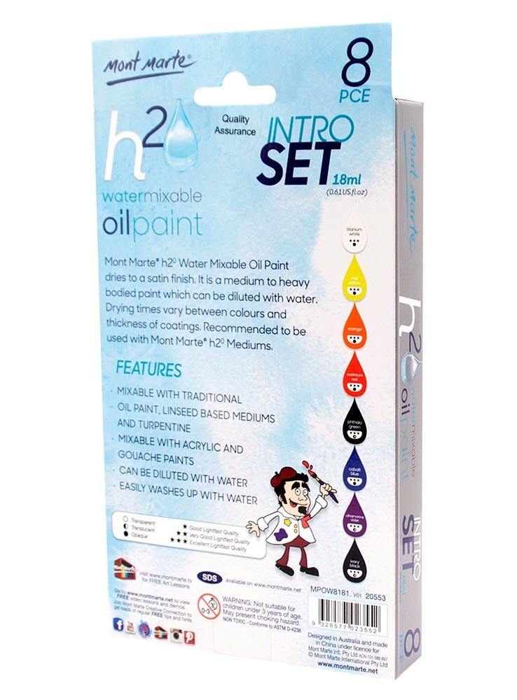 Mont Marte H2O Water Mixable Oil Colour Sets - Art Supplies Australia