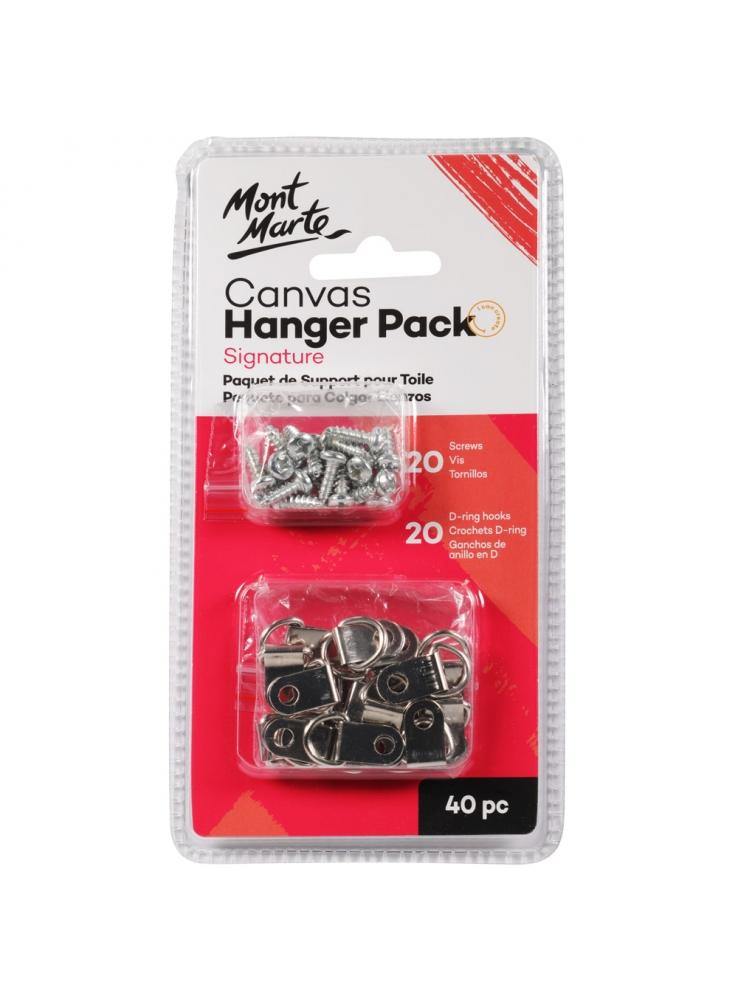 Mont Marte Signature Canvas Hanger Pack 40pc - Art Supplies Australia
