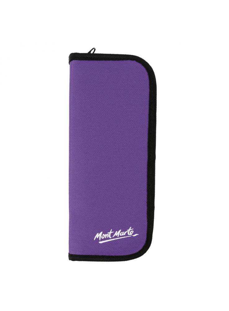 Mont Marte Signature Paint Brush Set - Gouache Mixed Bristle In Wallet 11pc - Art Supplies Australia