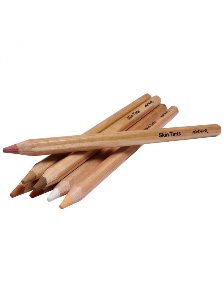 Mont Marte Signature Skin Tints Pastel Pencils 12 Pieces - Art Supplies Australia