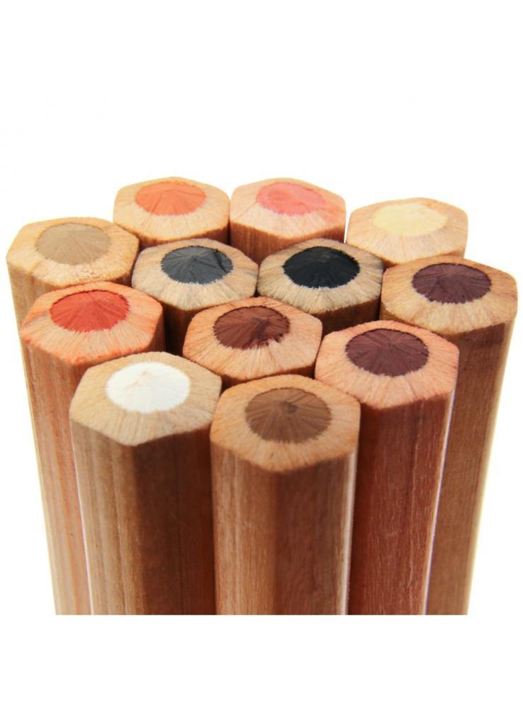 Mont Marte Signature Skin Tints Pastel Pencils 12 Pieces - Art Supplies Australia