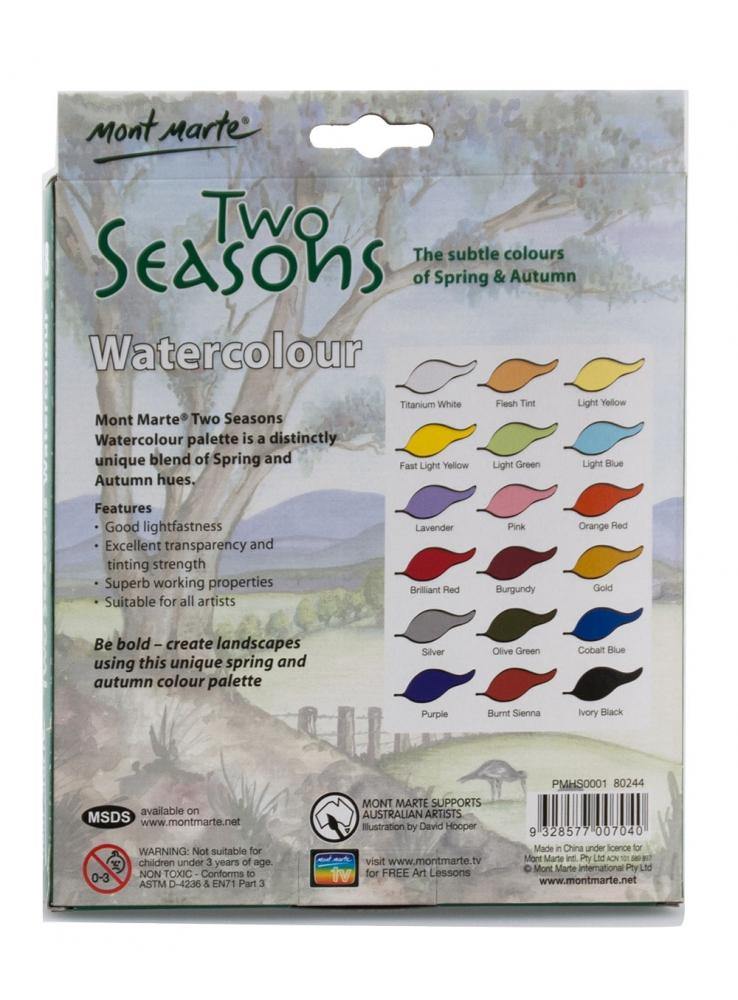 Mont Marte Two Seasons Watercolours Sets - Art Supplies Australia