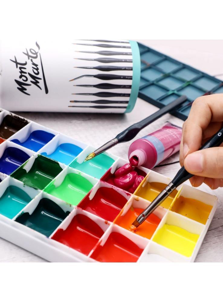 Mont Marte Signature Detail Brush Collection 15 Pieces - Art Supplies Australia