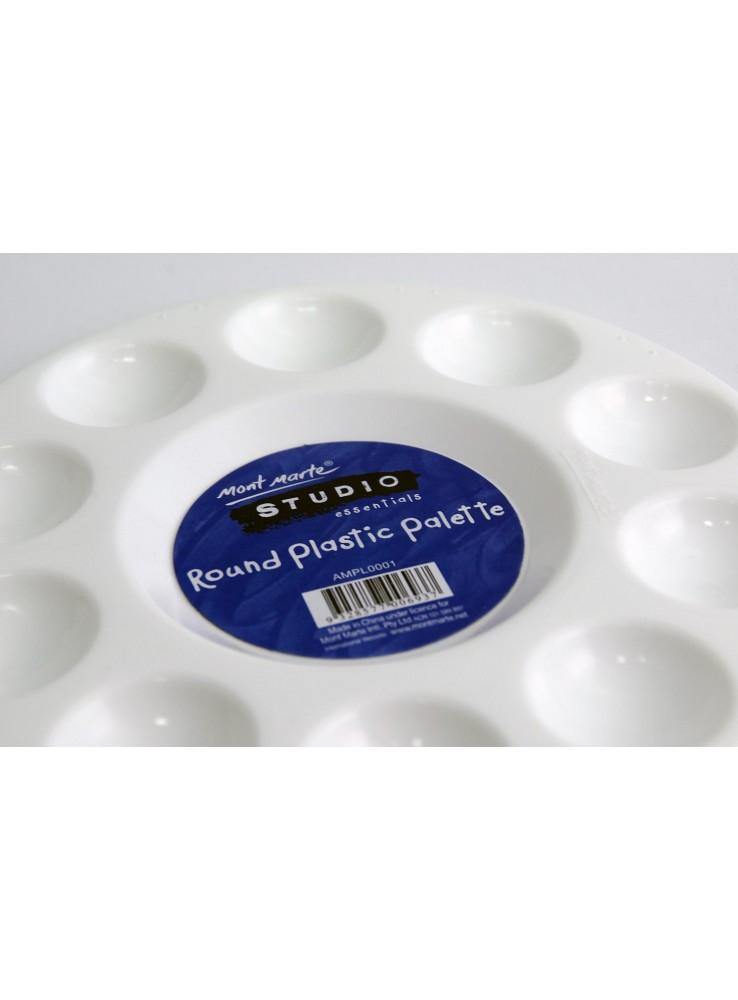 Mont Marte Round Plastic Palette 17cm Diameter - Art Supplies Australia
